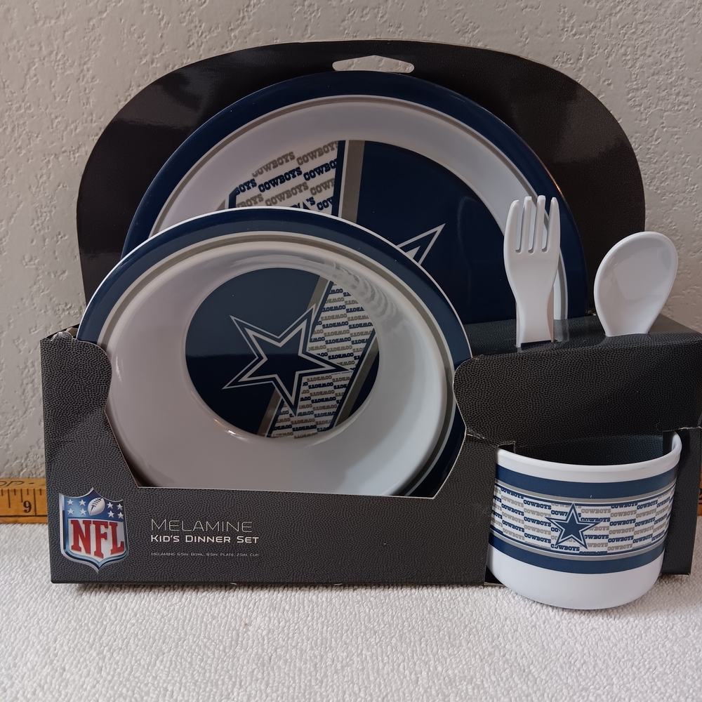 NFL Melamine Kid's Dinner Set - Blue and White